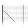 Clôture en treillis métallique et piquet d'ancrage vert 2,2x10m 