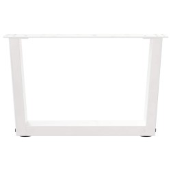 Pieds de table basse en forme de V, 2 pièces, blanc, 60 x (30-31,3) cm, acier 