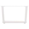 Pieds de table basse en forme de V, 2 pièces, blanc, 60 x (30-31,3) cm, acier 