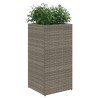Jardinières 2 pcs gris 40x40x80 cm résine tressée 