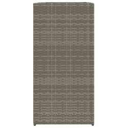 Jardinières 2 pcs gris 40x40x80 cm résine tressée 