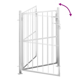 Portail de jardin 100x150 cm acier inoxydable 