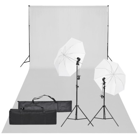 Kit de studio photo avec éclairage et toile de fond 