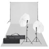 Kit de studio photo avec éclairage et toile de fond 