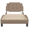 Cadre de lit avec LED sans matelas cappuccino 80x200 cm 