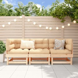 Salon de jardin 3 pcs bois massif de pin 