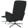 Fauteuil inclinable avec repose-pied noir tissu 