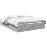 Cadre de lit avec tiroirs sans matelas gris béton 120x200 cm 