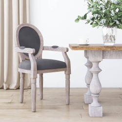 Chaise à manger gris foncé 54x56x96,5 cm velours 