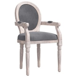 Chaise à manger gris foncé 54x56x96,5 cm velours 