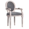 Chaise à manger gris foncé 54x56x96,5 cm velours 