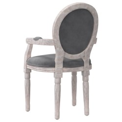 Chaise à manger gris foncé 54x56x96,5 cm velours 