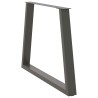 Pieds de table à manger en forme de V, 3 pièces, anthracite, 100 x (72-73,3) cm, acier 