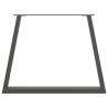 Pieds de table à manger en forme de V, 3 pièces, anthracite, 100 x (72-73,3) cm, acier 