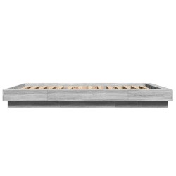 Cadre de lit sans matelas sonoma gris 135x190 cm 