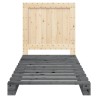 Cadre de lit sans matelas gris 90x200 cm bois de pin massif 