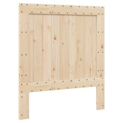 Cadre de lit sans matelas gris 90x200 cm bois de pin massif 