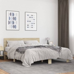Cadre de lit sans matelas chêne sonoma 160x200 cm 