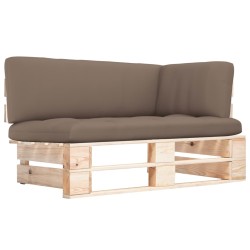 Canapé d'angle palette de jardin bois de pin imprégné 