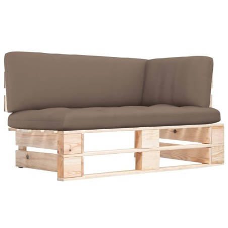 Canapé d'angle palette de jardin bois de pin imprégné 