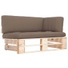 Canapé d'angle palette de jardin bois de pin imprégné 
