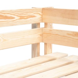 Canapé d'angle palette de jardin bois de pin imprégné 