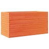 Jardinière cire marron 90x40x46 cm bois de pin massif 
