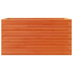 Jardinière cire marron 90x40x46 cm bois de pin massif 