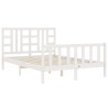 Cadre de lit sans matelas blanc 160x200 cm bois de pin massif 