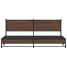 Cadre de lit en métal sans matelas chêne marron 200x200 cm 