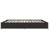 Cadre de lit sans matelas noir 200x200 cm 