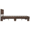 Cadre de lit sans matelas chêne marron 140x190 cm 