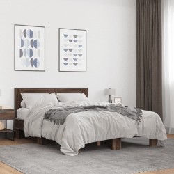 Cadre de lit sans matelas chêne marron 120x200 cm 