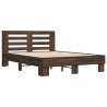 Cadre de lit sans matelas chêne marron 120x200 cm 