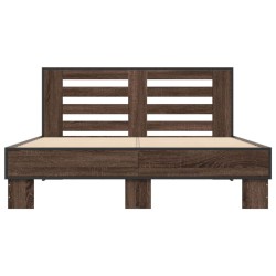 Cadre de lit sans matelas chêne marron 120x200 cm 