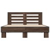 Cadre de lit sans matelas chêne marron 120x200 cm 