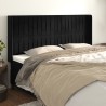 Tête de lit avec oreilles Noir 183x16x118/128 cm Velours 