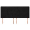 Tête de lit avec oreilles Noir 183x16x118/128 cm Velours 