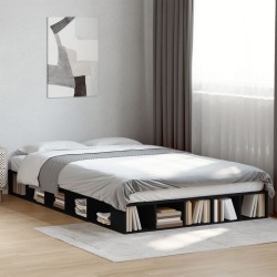Cadre de lit sans matelas noir 120x190 cm 