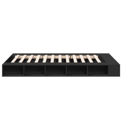 Cadre de lit sans matelas noir 120x190 cm 