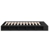 Cadre de lit sans matelas noir 120x190 cm 