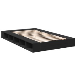 Cadre de lit sans matelas noir 120x190 cm 