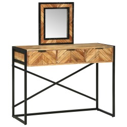 Table de maquillage avec miroir 100x40x120 cm Bois massif d'acacia 