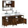 Ensemble de meubles de salle de bain 3 pcs Chêne fumé 
