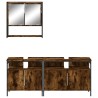 Ensemble de meubles de salle de bain 3 pcs Chêne fumé 