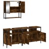 Ensemble de meubles de salle de bain 3 pcs Chêne fumé 