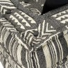 Pouf modulaire à 2 places Gris rayé Tissu 