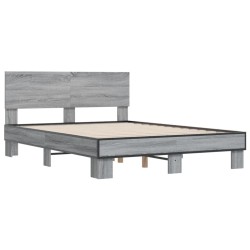 Cadre de lit sans matelas sonoma gris 120x200 cm 