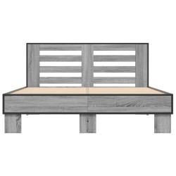 Cadre de lit sans matelas sonoma gris 140x190 cm 