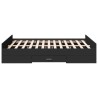 Cadre de lit avec tiroirs sans matelas noir 135x190 cm 